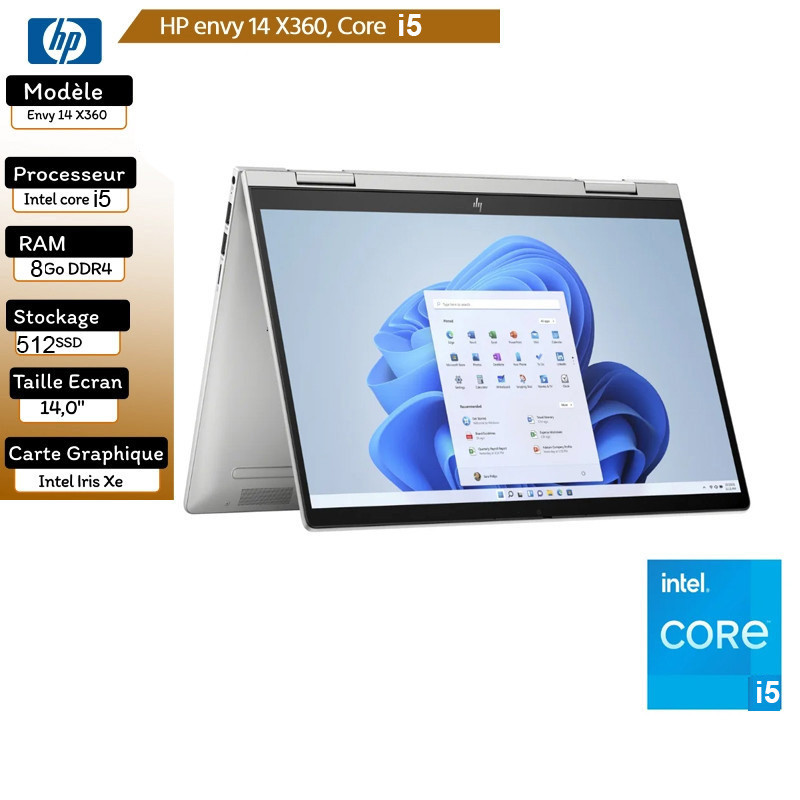 HP Envy X360 Core i5 8GB RAM / 512GB SSD