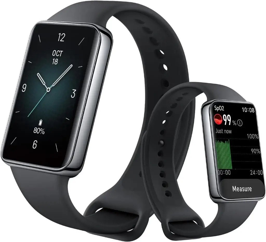 HONOR Band 9 - Montre Connectée, 1.57” Smartwatch, SpO2, Fréquence Cardiaque, 96+ Modes Sportifs Podometre, Étanche 5ATM, 14 Jours D'autonomie, Compatible avec Android et iOS, Noir