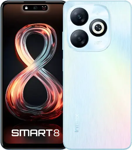 Infinix Smart 8 (RAM 4Go 64GB)Écran : 6.6” HD+, Batterie 5000mAh, 50MP+AI