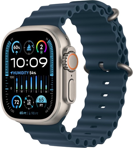 Apple Watch Ultra 2 - Montre connectée 4G LTE - Étanche IP6X - GPS - Cardiofréquencemètre/ECG/SpO2/Température - Écran OLED Retina Always On - Wi-Fi 4 / Bluetooth 5.3 - watchOS 10