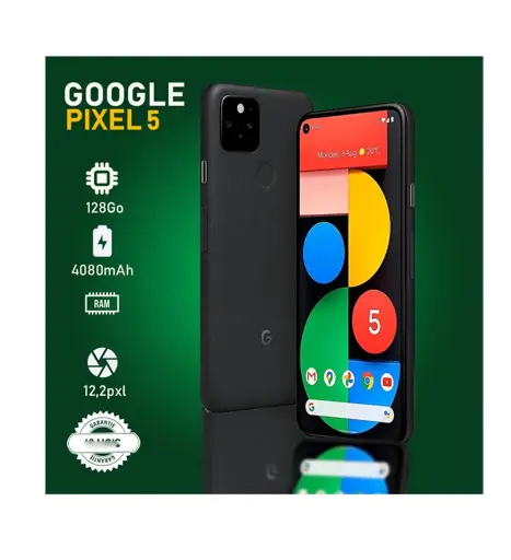 Google Pixel 5A 5G – Ecran 6.34” – Mémoire 128 Go/6Go RAM -Caméra 12MP+16MP/8MP – Batterie 4680mAh